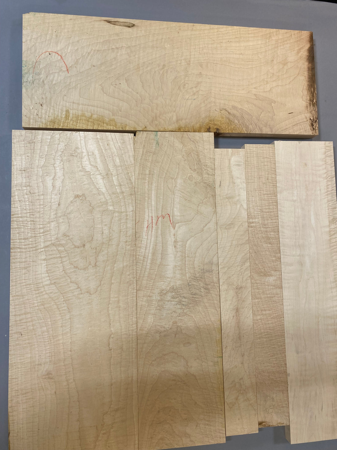 4/4 curly maple large flat rate box